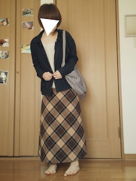「タータンチェック」｜asnaさん（レディース・154cm）の秋コーディネート