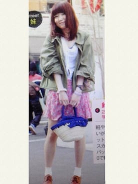 「花柄 スカート」｜「アイテム（腕時計）」を使った、mii ♡さん（レディース・164cm）の夏コーディネート