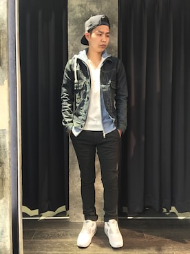 「アイテム（チノパンツ）」を使った、SHUNさん（メンズ・168cm・10代）の春コーディネート