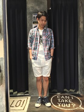「アイテム（チノパンツ）」を使った、SHUNさん（メンズ・168cm・10代）の夏コーディネート