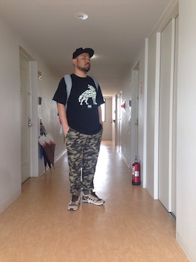 「IN4MATION（インフォメーション）のアイテム」を使った、ak112611さん（メンズ・173cm）の夏コーディネート