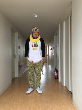 「7分袖Ｔシャツ」｜ak112611さん（メンズ・172cm）の秋コーディネート