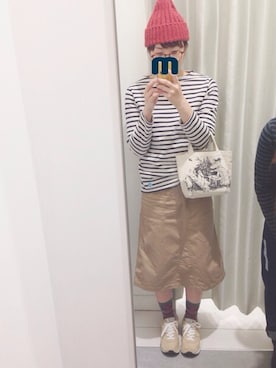 「ORCIVAL（オーシバル）のアイテム（Tシャツ/カットソー、その他）」を使った、maaai510ggさん（レディース・158cm）の秋コーディネート