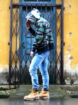 「Levi's（リーバイス）のアイテム（ブーツ）」を使った、Dirtboyさん（メンズ・169cm）の春コーディネート