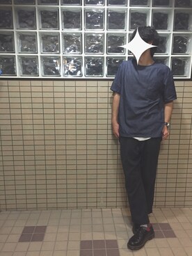 「くつした」｜「アイテム（ブーツ）」を使った、ヤマダさん（メンズ・171cm）の秋コーディネート
