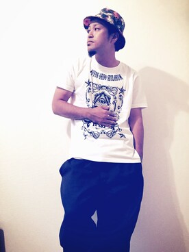 「SQUAIR（スクエア）のアイテム」を使った、Sadcoryさん（メンズ・173cm）の夏コーディネート