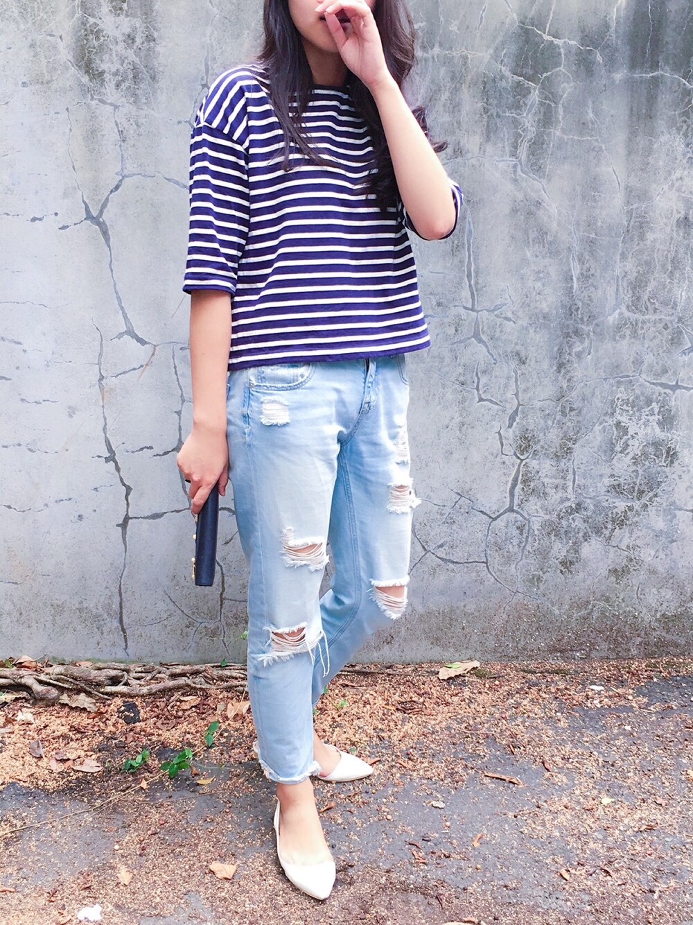 「ootd、united arrows、BALENCIAGA、ZARA」｜「UNITED ARROWSのアイテム（トップス、ブルー系）」を使った、Annさん（レディース・162cm）の秋コーディネートの1枚目の写真
