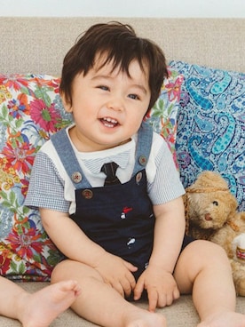 「sense of wonder（センスオブワンダー）のアイテム（トップス）」を使った、KAZUさん（キッズ・80cm）の春コーディネート