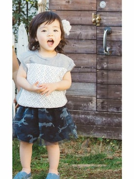 「sense of wonder（センスオブワンダー）のアイテム（トップス）」を使った、KAZUさん（キッズ・81cm）の夏コーディネート