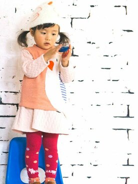 「アイテム（レギンス/スパッツ）」を使った、KAZUさん（キッズ・93cm）の秋コーディネート