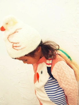 「アイテム（バッグ）」を使った、KAZUさん（キッズ・88cm）の秋コーディネート