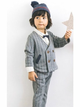 「アイテム（シャツ/ブラウス）」を使った、KAZUさん（キッズ・93cm）の冬コーディネート