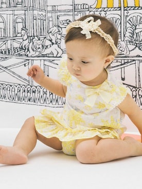 「アイテム（ヘアアクセサリー）」を使った、KAZUさん（キッズ・80cm）の春コーディネート