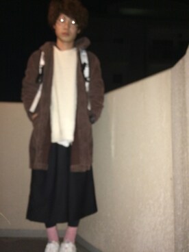 「HERE'S（HERE'S）のアイテム（シューズ）」を使った、ロキくんさん（メンズ・168cm）の冬コーディネート