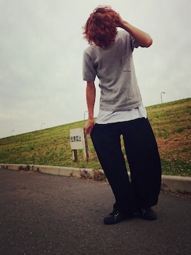 「土手」｜ロキくんさん（メンズ・169cm）の夏コーディネート