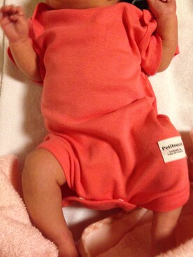 「Petitsucre（プチシュクレ）のアイテム」を使った、you❤︎さん（キッズ・50cm）の夏コーディネート