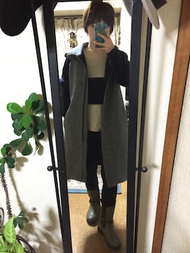 「niko and...（ニコアンド）のアイテム（スタジャン）」を使った、ひまわり🌻さん（レディース・156cm）の冬コーディネート