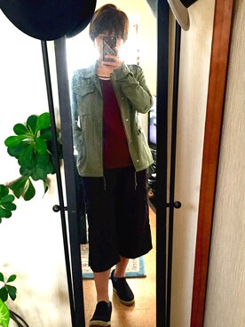 「あつぞこスニーカー」｜「アイテム（ジャケット/アウター）」を使った、ひまわり🌻さん（レディース・156cm）の春コーディネート