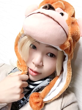 「あけおめ」｜「アイテム（帽子）」を使った、yukina.さん（レディース・154cm）の冬コーディネート