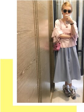 「MONKI（モンキ）のアイテム（ファッション雑貨）」を使った、米米太太さん（レディース・158cm）の春コーディネート
