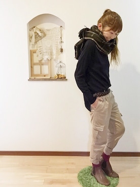 「アイテム（ファッション雑貨）」を使った、にくの とりこさん（レディース・153cm・30代）の秋コーディネート