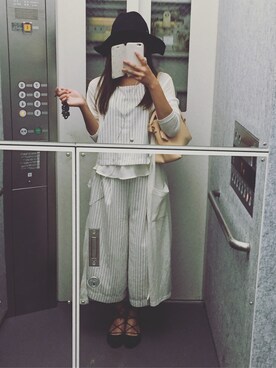 「INGNI（イング）のアイテム（つなぎ/オールインワン）」を使った、まなみさん（レディース・153cm）の秋コーディネート