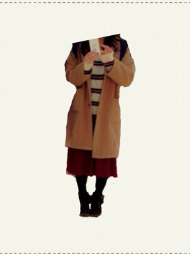 「Right-on（ライトオン）のアイテム（ブーツ）」を使った、も ず く ◎さん（レディース・156cm）の冬コーディネート