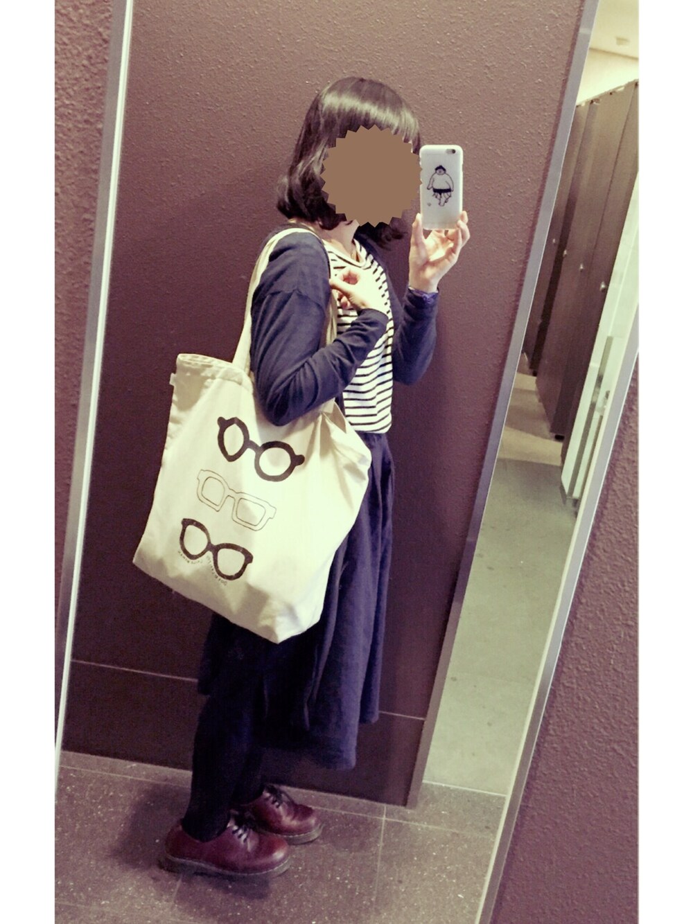「羽田空港、UNIQLO、GU、Dr.Martens、帰省」｜「Dot＆Stripes CHILD WOMANのDot＆Stripesのかばん（トートバッグ、ホワイト系）」を使った、きのこさん（レディース・154cm）の夏コーディネートの1枚目の写真