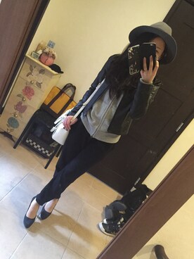 「EGOIST（エゴイスト）のアイテム（ノーカラージャケット）」を使った、Rikaさん（レディース・153cm）の春コーディネート