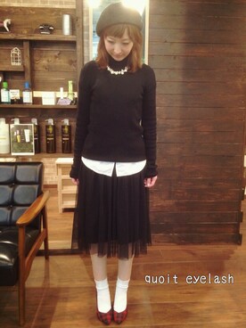 「Kastane（カスタネ）のアイテム（シャツ/ブラウス）」を使った、yasuhaさん（レディース・151cm）の冬コーディネート