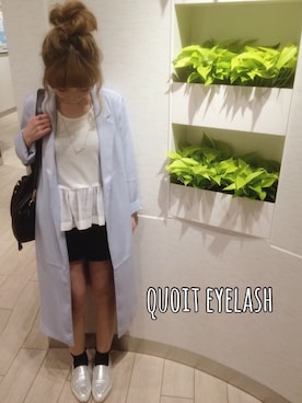 「美容室」｜「アイテム（その他アウター）」を使った、yasuhaさん（レディース・151cm）の春コーディネート
