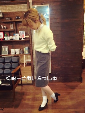 「アイテム（ヘアゴム）」を使った、yasuhaさん（レディース・151cm）の春コーディネート