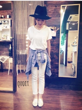 「ツバ広ハット」｜yasuhaさん（レディース・151cm）の夏コーディネート