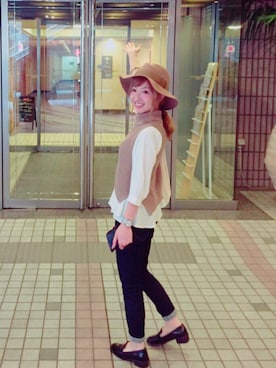 「ノースリーブニット」｜yasuhaさん（レディース・151cm）の秋コーディネート