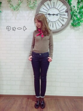 「サロンスタッフ」｜「アイテム（財布/小物）」を使った、yasuhaさん（レディース・151cm）の冬コーディネート