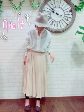 「LOWRYS FARM（ローリーズファーム）のアイテム（ハット）」を使った、yasuhaさん（レディース・151cm）の春コーディネート