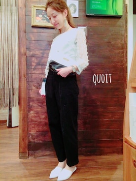 「アイテム（クラッチバッグ、その他）」を使った、yasuhaさん（レディース・151cm）の秋コーディネート