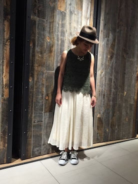 「N.（N. Natural Beauty Basic）（エヌエヌナチュラルビューティーベーシック）のアイテム（帽子）」を使った、minori*さん（レディース・156cm）の夏コーディネート