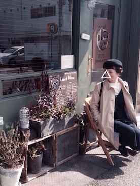 「GLOBAL WORK（グローバルワーク）のアイテム（オールインワン・サロペット）」を使った、k a t o uさん（レディース・160cm）の春コーディネート