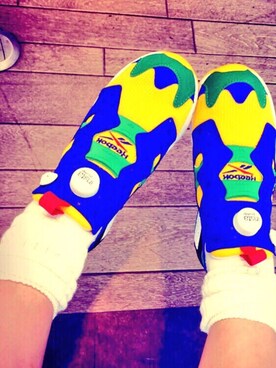 「Reebok（リーボック）のアイテム（スニーカー、その他）」を使った、お松さん（レディース・153cm）の秋コーディネート
