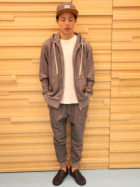 「SET UP」｜「アイテム（キャップ）」を使った、IRIE CABIN STOREさん（メンズ・170cm）の秋コーディネート