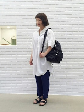 「GALLEGO DESPORTES」｜「アイテム（チュニック）」を使った、IMAIさん（レディース・157cm）の夏コーディネート