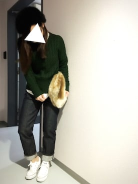 「SPIRALGIRL（スパイラルガール）のアイテム（ハンチング/ベレー帽）」を使った、ちいさん（レディース・148cm）の秋コーディネート