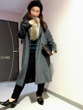 「SPIRALGIRL（スパイラルガール）のアイテム（ハンチング/ベレー帽）」を使った、ちいさん（レディース・148cm）の秋コーディネート