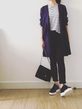 「chanel」｜「アイテム（ノーカラージャケット）」を使った、caoriさん（レディース・154cm）の春コーディネート