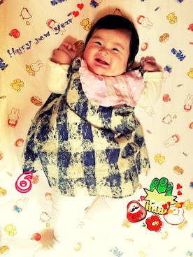 「おめかしコーデ」｜H☆Rさん（キッズ・60cm）の冬コーディネート