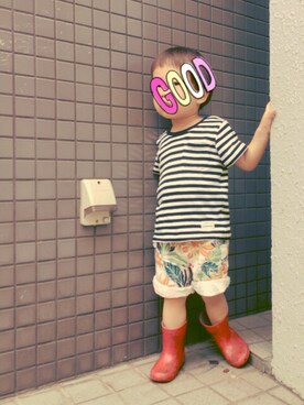 「ボタニカル」｜翼さん（キッズ・90cm）の夏コーディネート