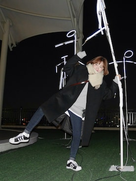 「cheap monday」｜「アイテム（ダウンジャケット/コート）」を使った、민리사さん（レディース・160cm）の冬コーディネート