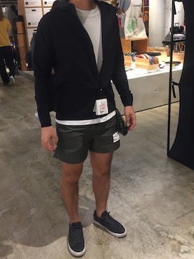「northface」｜「アイテム（その他アウター）」を使った、ceee43さん（メンズ・165cm）の夏コーディネート