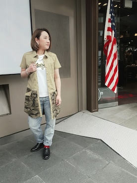 「AVIREX（アヴィレックス）のアイテム（ワンピース/ドレス）」を使った、AIKAさん（メンズ・168cm）の春コーディネート